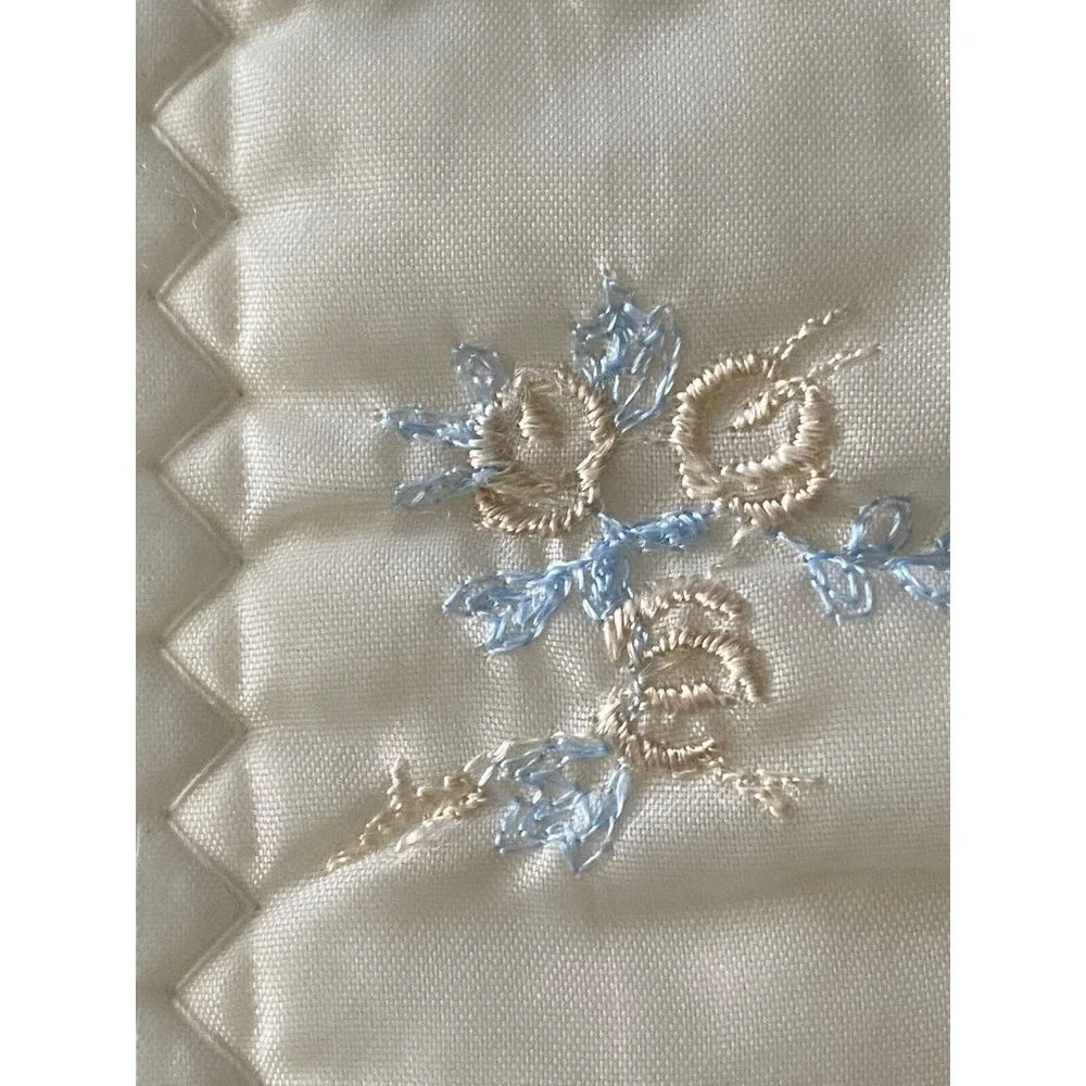 Vintage North Star Acrylic Chatham Baby Blanket Satin‎ Binding Pale Yellow 36x50